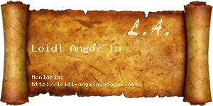 Loidl Angéla névjegykártya